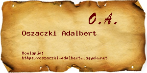 Oszaczki Adalbert névjegykártya